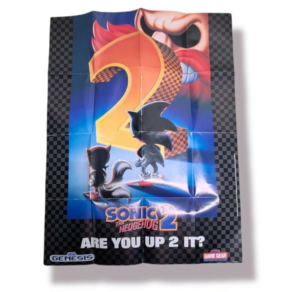 Sonic The Hedgehog 2 SEGA Genesis Insert Poster Only - Batman Returns